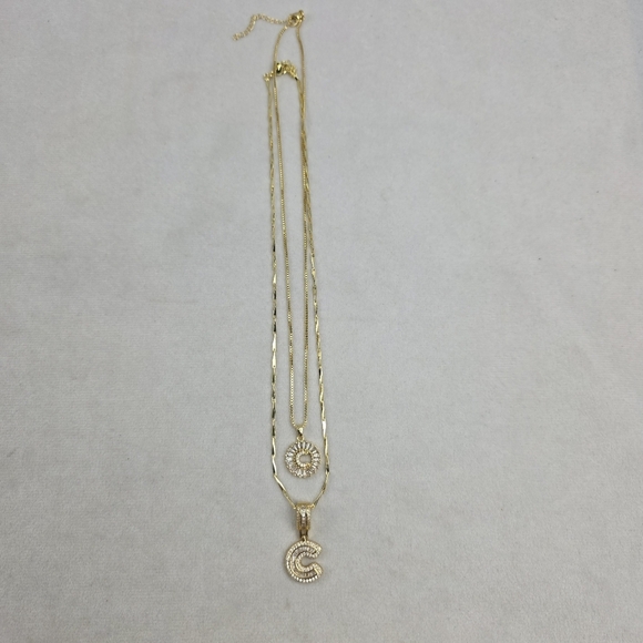 NIB YSTT Gold/Silver Layered Necklace Set Initial Pendant Multiple Letters!! - Picture 6 of 9